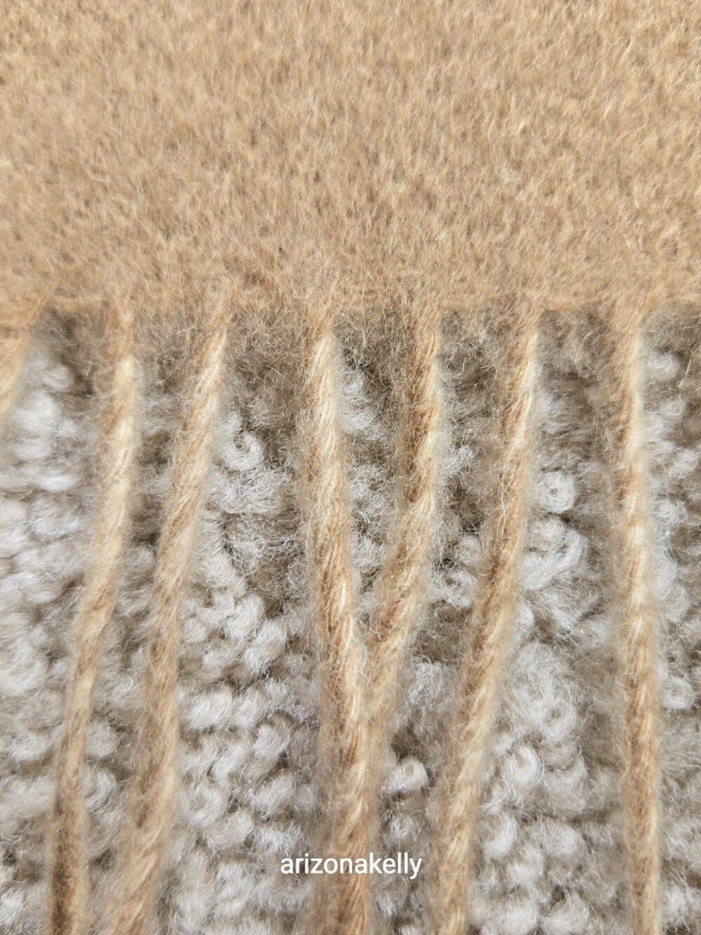 NWT Woven Cashmere Wool Blend Throw Caroline Grace Alashan Cashmere Reversible - Picture 7 of 13